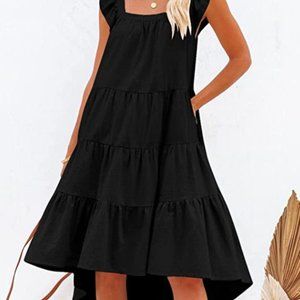 Women's High-Low Midi Dress w/Pockets